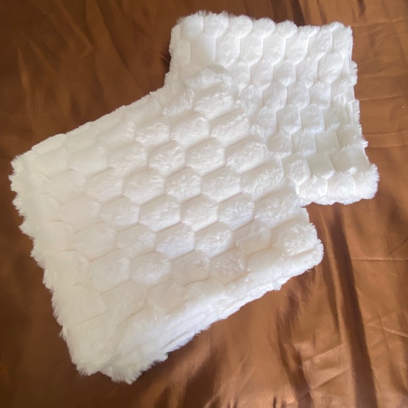 NWOT, Set of 2 Fluffy Cream Pillow Covers, 22" x 22" - Picture 7 of 7